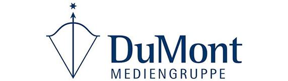 logo-dumont Zu sehen ist das Logo und der Schriftzug der DuMont Mediengruppe, Köln.